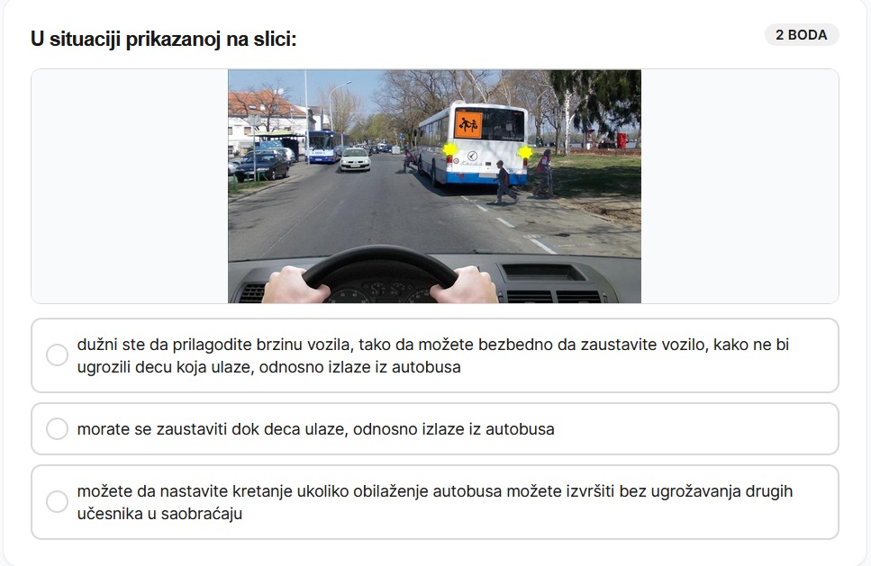 Primer pitanja za teorijski ispit B kategorije